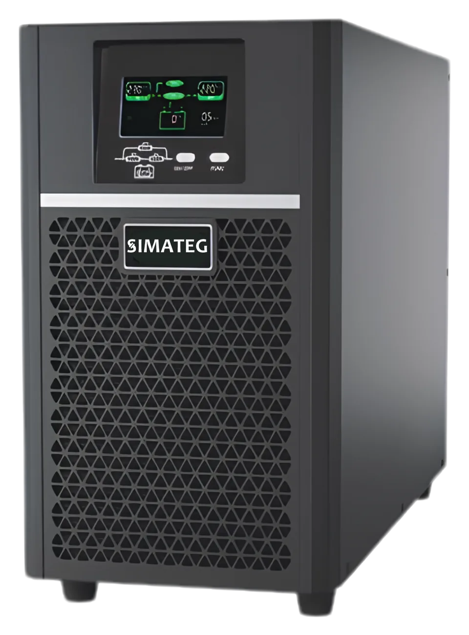 UPS SL Series ukuran menengah di atas roda, dengan layar panel depan